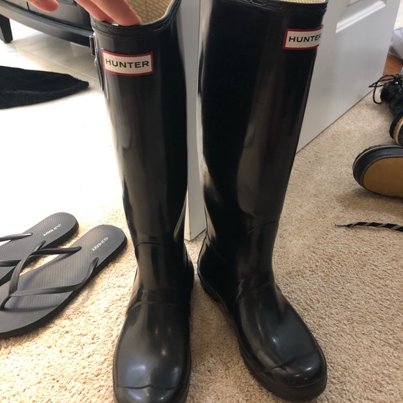 Tall hunter shinny rain boots - Picture 1 of 3